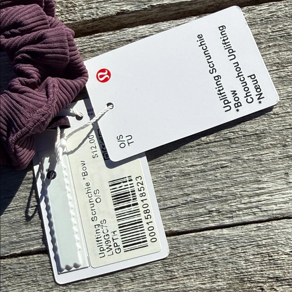 Lululemon Uplifting Scrunchie Bow Grape‎ Thistle Purple 💜 NWT